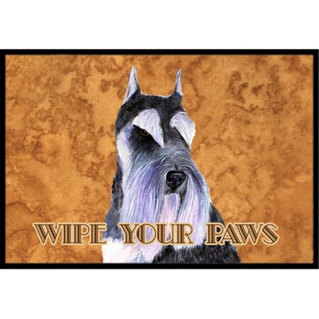 Carolines Treasures 24 x 36 In. Schnauzer Wipe Your Paws Indoor Or Outdoor Mat SS4900JMAT